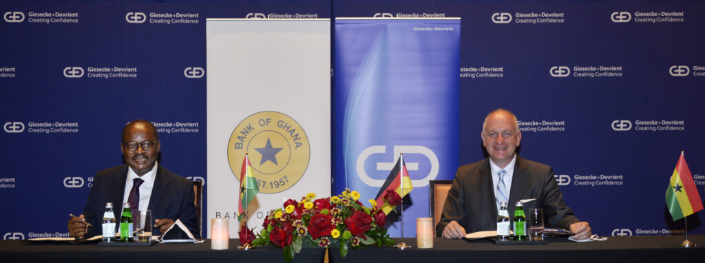 Bank of Ghana und Giesecke+Devrient testen erste universelle digitale Zentralbankwährung in Afrika